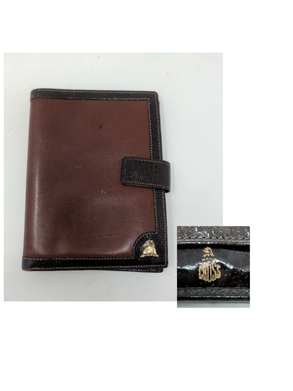 Vintage Mark Cross Wallet Leather Brown 60s